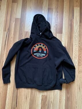 Hoodie Sweatshirt Men's Arches National Park Moab Utah Black XL Desert Cotton